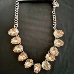 Bulky Tinted Crystal Necklace